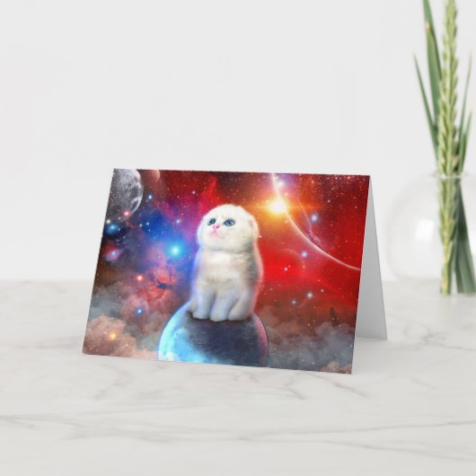 泣き叫び猫の宇宙 カード (正面)