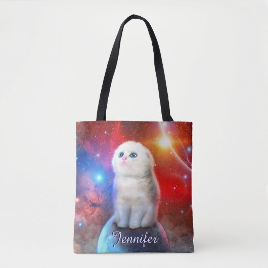 泣き叫び猫の宇宙 トートバッグ (正面)