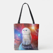 泣き叫び猫の宇宙 トートバッグ (裏面)