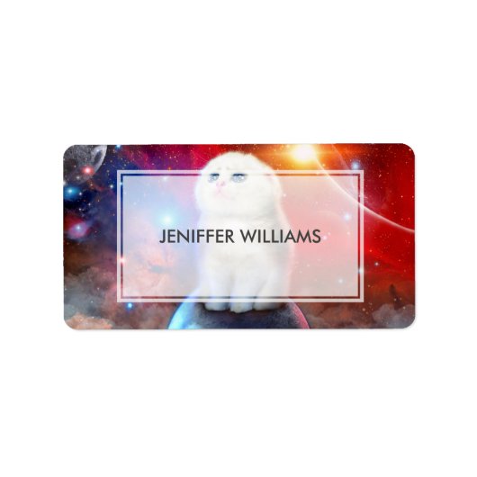 泣き叫び猫の宇宙 ラベル (正面)