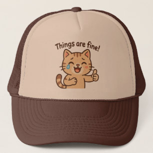 泣き叫び猫ステッカー「素晴らし状況!」 カーおもしろいト キャップ