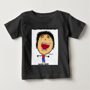 泣き叫び男の赤ちゃん醜い人々のジョーク ベビーTシャツ