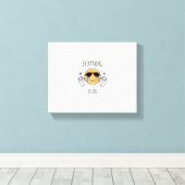 泣き叫び絵文字と幸せな顔 キャンバスプリント (インサイチュ (ウッドフロア))