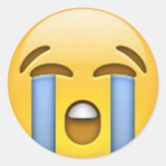 泣き叫び絵文字 ラウンドシール