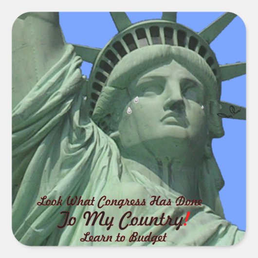 泣き叫び自由の女神 スクエアシール (正面)