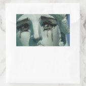 泣き叫び自由の女神 長方形シール (バッグ)