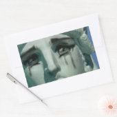 泣き叫び自由の女神 長方形シール (封筒)