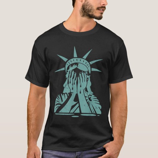 泣き叫び自由の女神 Tシャツ (正面)