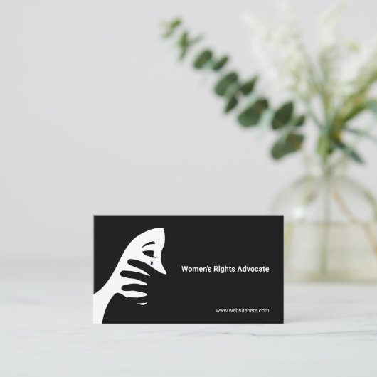 泣き叫び | 女性の権利 名刺 (スタンド正面)