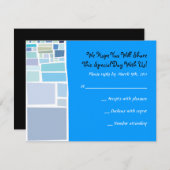 泣き叫ぶ壁のイスラエル共和国のバーのバルミツワーの応答カード 出欠カード (正面/裏面)