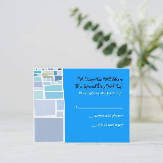 泣き叫ぶ壁のイスラエル共和国のバーのバルミツワーの応答カード 出欠カード (スタンド正面)