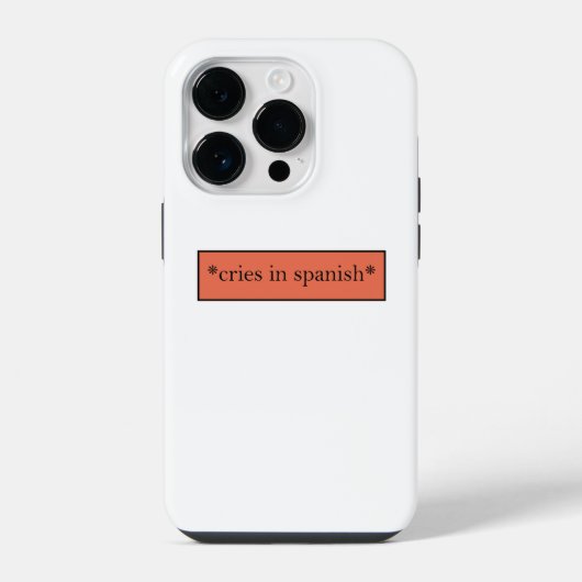 泣き声 – スペインの皮肉おもしろいミーム iPhoneケース (裏面)