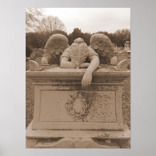 泣き天使ポスターセピア ポスター (正面)