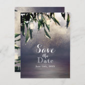 泣き柳とメイソンジャー Save the Date 案内ポストカード (正面/裏面)