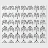 泣き柳シルエットサンダー_コーブ ラッピングペーパー (フラット)