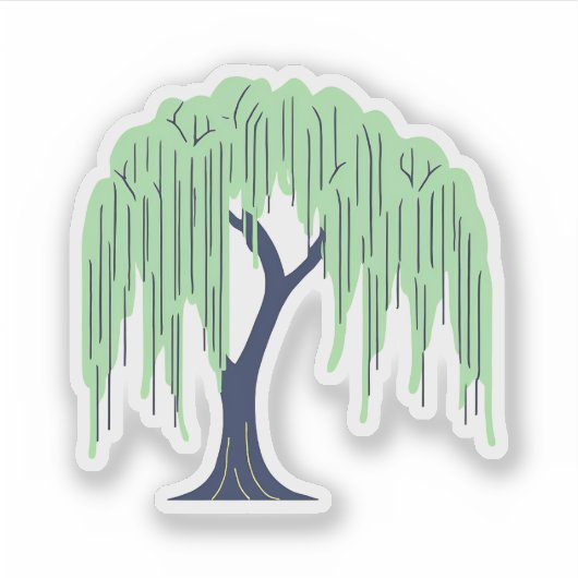 泣き柳 シール (正面)