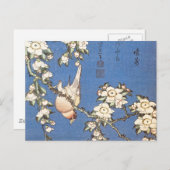 泣くさくらんぼとブルフィンチ北斎 ポストカード (正面/裏面)