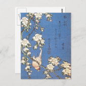 泣くさくらんぼとブルフィンチ北斎 ポストカード (正面/裏面)