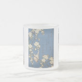 泣くさくらんぼとブルフィンチ、北斎、1834、マグカップ フロストグラスマグカップ (中央)