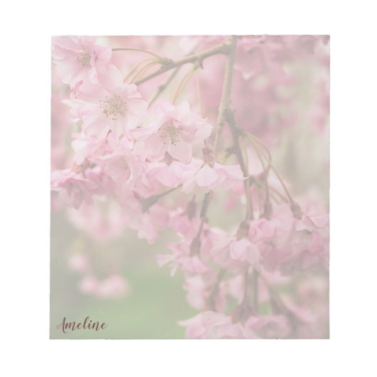 泣くさくらんぼの花 ノートパッド (正面)