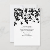 泣くつる植物の死別のサンキューカード サンキューカード (正面)