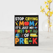 泣くなよママ、プレキの初日だって カード (黄色い花)