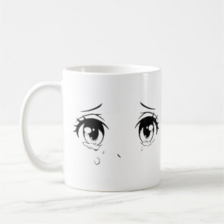 泣くアニメの目 マグカップ - 美しいサドコアデザイン
