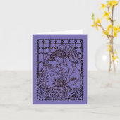 泣くガーディアンエンジェル墓地モーニング悔やみや弔慰 カード (黄色い花)