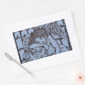 泣くガーディアンエンジェル墓地モーニング悔やみや弔慰 長方形シール (封筒)