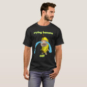 泣くバナナ猫 Tシャツ (正面フル)