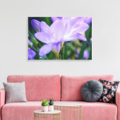泣くフリージアの花の写真芸術 キャンバスプリント (インサイチュ (リビング))