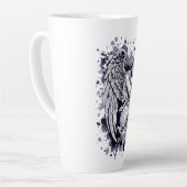 泣く天使の彫刻 – スプラッシュ付き1 カフェラテマグ (左アングル)