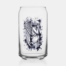 泣く天使の彫刻 – スプラッシュ付き1