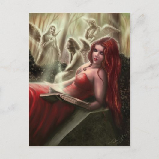 泣く天使の郵便はがき ポストカード (正面)