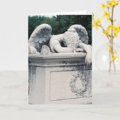 泣く天使 カード (黄色い花)