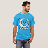 泣く月 - 試みているコンセプト Tシャツ (正面フル)