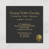 *~*泣く柳の木の金ゴールド宇宙 スクエア名刺 (裏面)