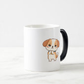 泣く犬のかわいいキャラクター モーフィングマグカップ (正面右)
