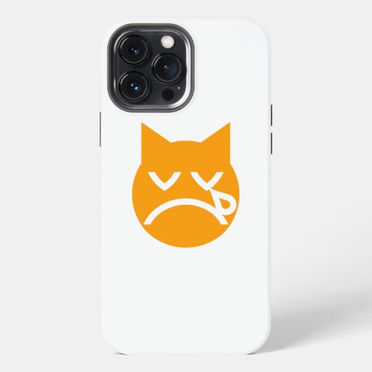 泣く猫の絵文字 iPhoneケース (裏面)