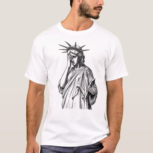 泣く自由の女神 Tシャツ (正面)