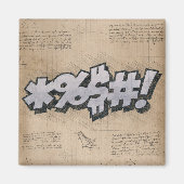 泣け！ヴィンテージ漫画ブックスチームパンクポップ・アートのアート マグネット (正面)