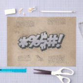 泣け!ヴィンテージ漫画ブックスチームパンクポップ・アートのアート 薄葉紙 (クラフト)