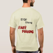 泣ストップき声の作成 – 白 Tシャツ (裏面)