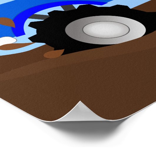 泥だらけのモンスタートラパーソナライズされたック ポスター (角)