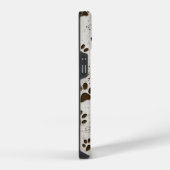 泥だらけの犬の手のプリント iPhoneケース (右側面)