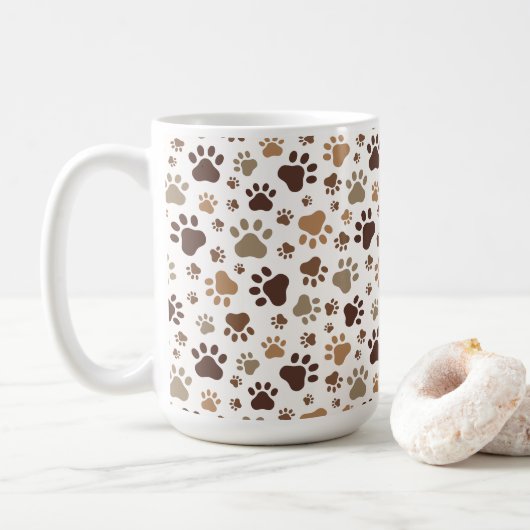 泥だらけの足跡のコーヒーマグ コーヒーマグカップ (ドーナツ)