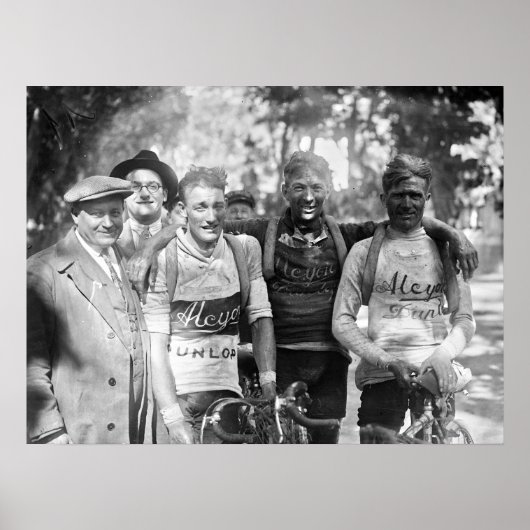 泥だらけの顔 ツアー・ド・フランス1928 後ステージ10 ポスター (正面)