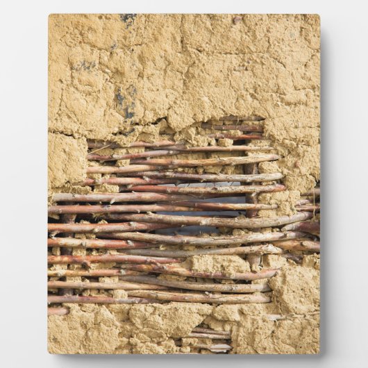 泥とガラガラの壁 フォトプラーク (正面)