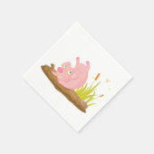 泥のナプキンの中の豚 スタンダードカクテルナプキン (角)