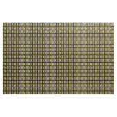 泥のプリント刺激を受けたパターン|黒/黄/オレンジ ファブリック (ヤード)